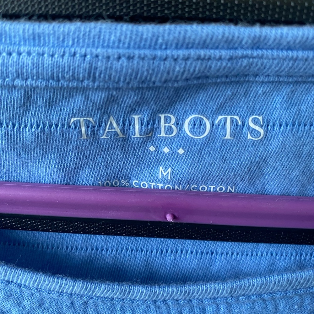 Talbots Vibrant Blue Short Sleeve Top - Picture 3 of 3